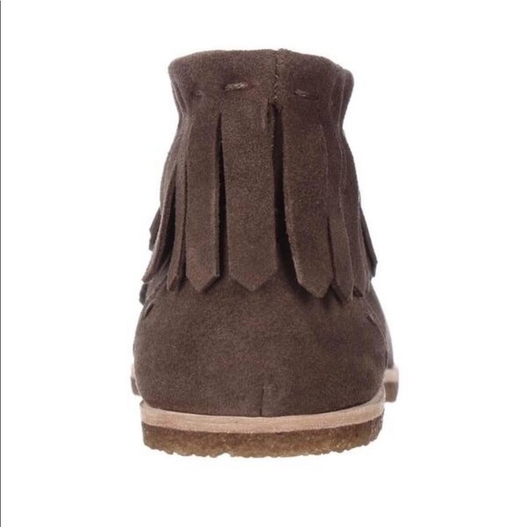 Genuine Suede Fringe Kilt Festival Moccasin Bootie - Picture 4 of 5